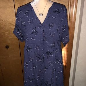 Blue-gray floral Torrid Babydoll